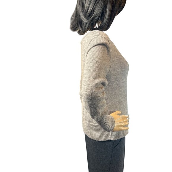 J.Crew Front Zip Long Sleeve Sweater in‎ Heather Sandstone Size Small - Picture 6 of 7